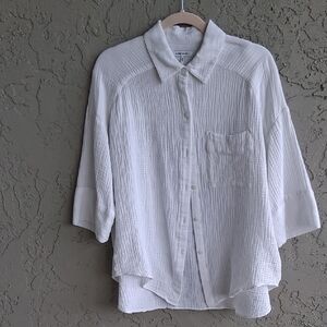 Foxcroft White Textured Blouse